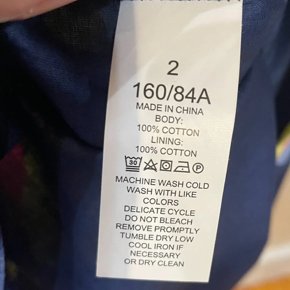 New Kate Spade Blaire Lemon Zest 100% Cotton Dress Navy 2, XS $229
